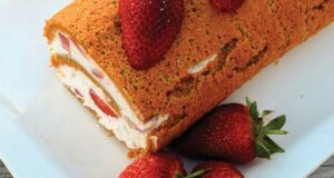 tvarohová roláda z cviklového cesta