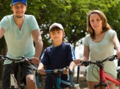 rodina na bicykloch