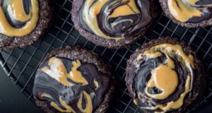 čokoládové sušienky s arašidovým krémom