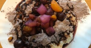 ryžový kopec s ovocím