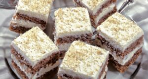 piškótové rezy z fazule a orechov - recept