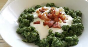 špenátové halušky zo špaldovej múky RECEPT