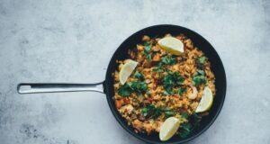paella z troch fazúľ recept