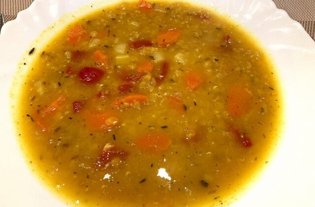 polievka z červenej šošovice