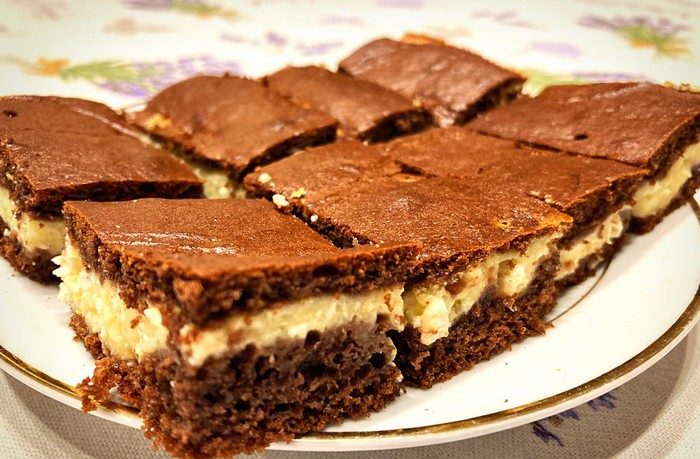 čokoládovo-tvarohový koláč recept