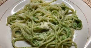 zelené špagety so špenátovou omáčkou recept