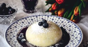 parené buchty s čučoriedkami