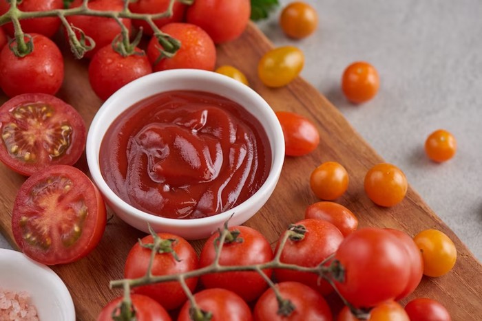 paradajky a zaváranie kečup