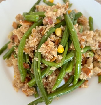 recept quinoa so zelenými fazuľkami