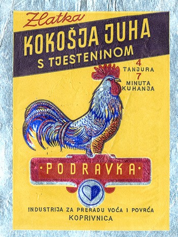 Prvá instantná polievka Podravka predávaná v Chorvátsku.