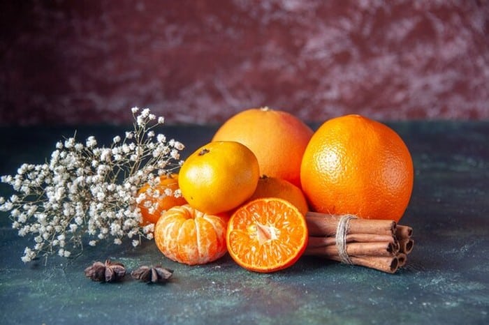 pomaranč a mandarínka exotické ovocie