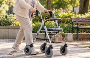 Chodítko pre seniorov: Ako vybrať správne? Výška, kolesá, brzdy, sedadlo… choditko-pre-seniorov